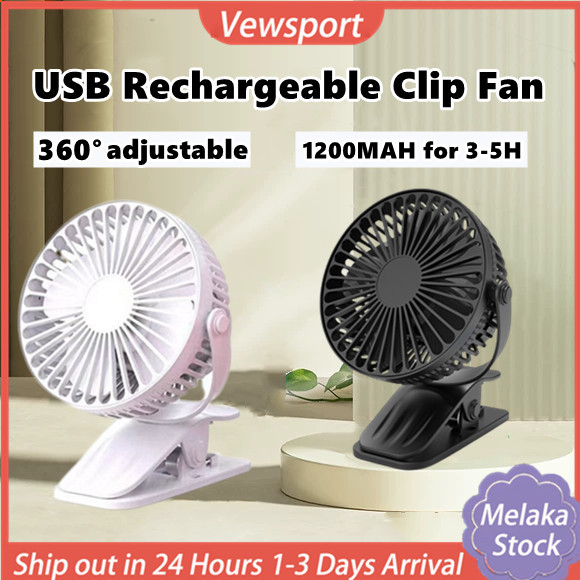 USB rechargeable Clip Fan kipas Mini Fan kipas meja 360 Spin Cooling Fan Stroller Fan Small Clip Fan Usb Fan 风扇 夹子风扇 小风扇
