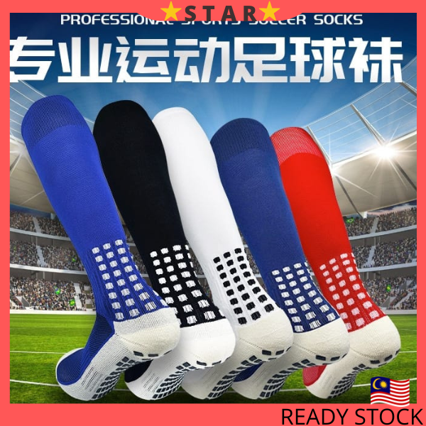 Thick Anti Slip Sports Stoking Stokin Bola Sepak Takraw Panjang Long Knee Soccer Football Sock Socks