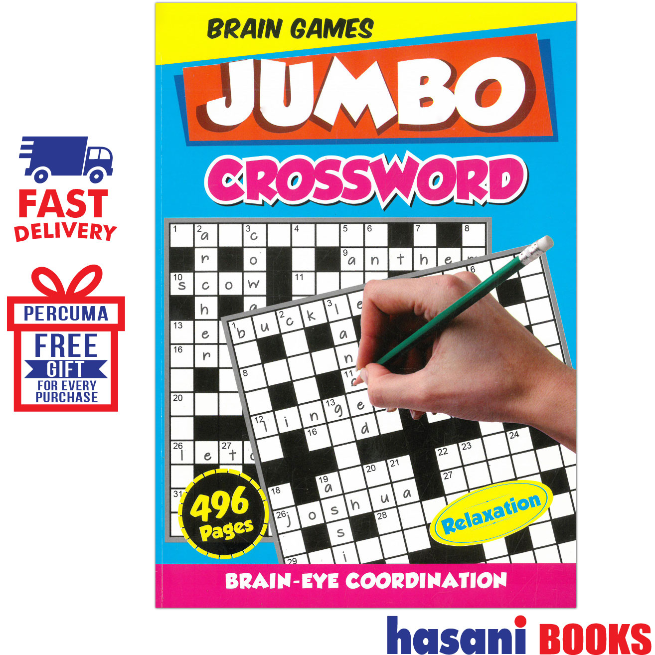 Hasani Mind To Mind Brain Games Jumbo Crossword Relaxation 9555480638706