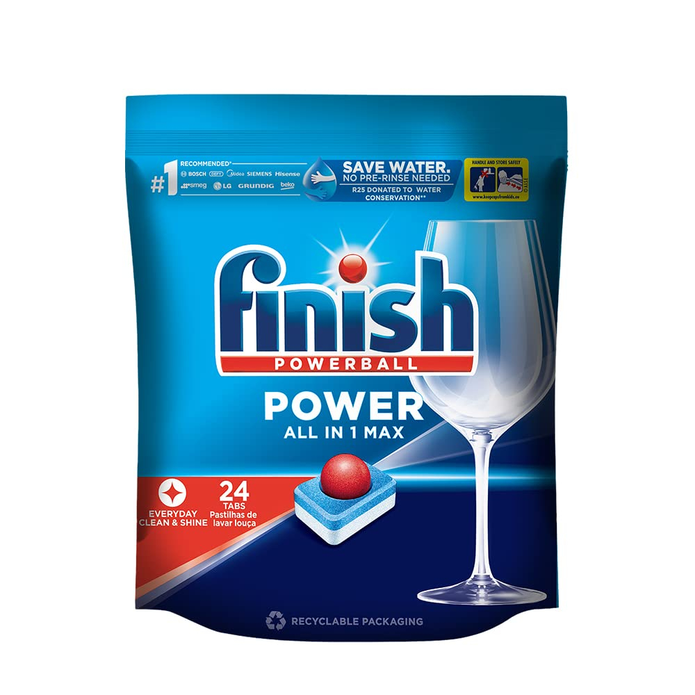 Finish All in One Max Power Ball Dishwasher Cleaning Tablets (24pcs/42pcs/100pcs)