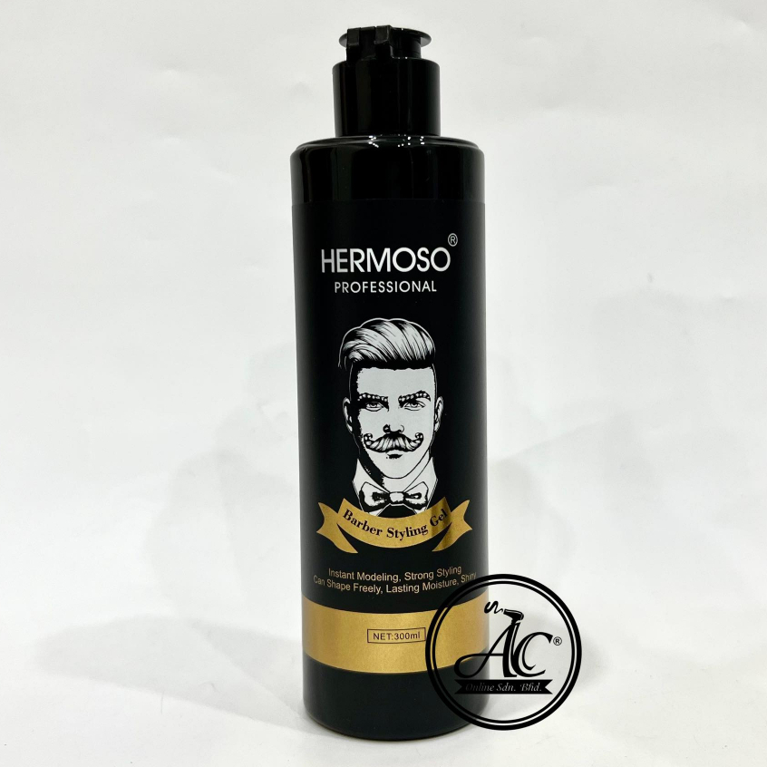 Hermoso Professional Barber Styling Gel 300ml Salon 发廊美发理发造型凝胶炫酷塑型强力持久 Sculpting Lotion Scalping Lotion Men Man Hair Gel