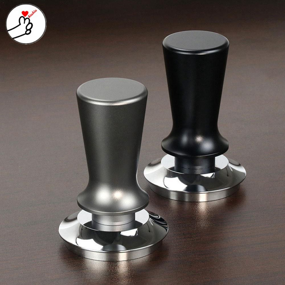 【Ready From MY】Coffee Tamper Grinder Press Powder Flat Base 304 Stainless Steel with Spring 51mm 58m