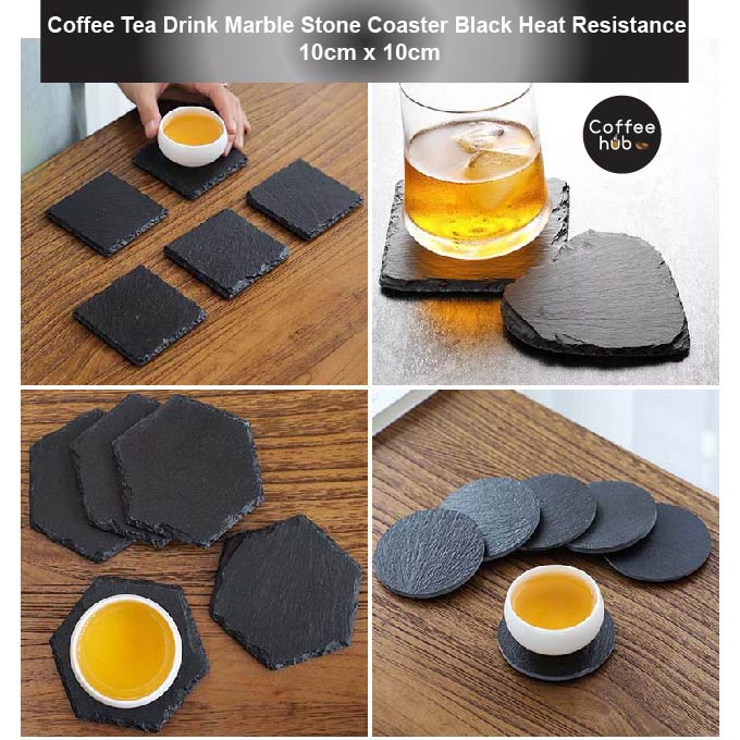 (READY STOCK) Coffee Tea Whisky Drink Marble Coaster Square Round 10cm