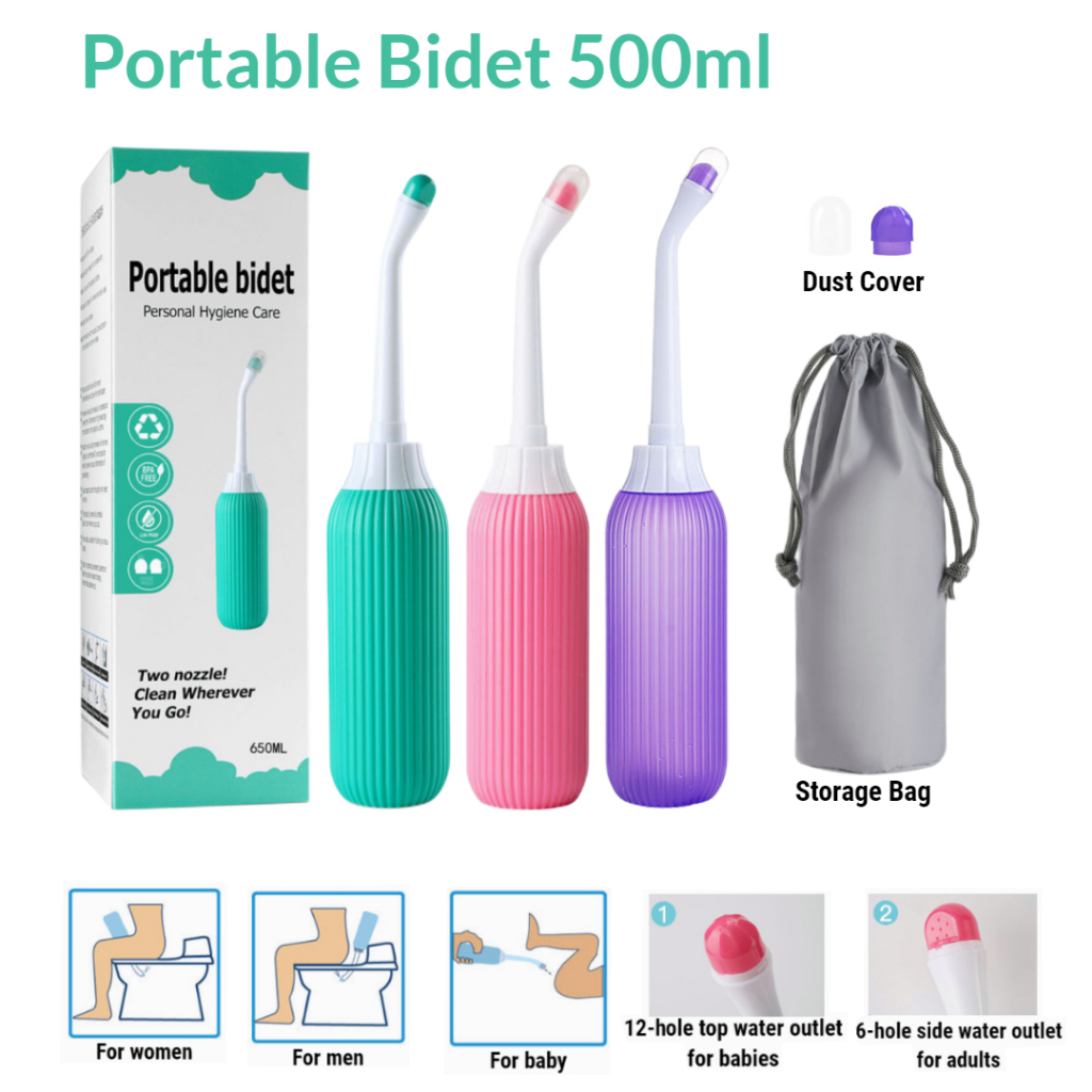 500ML Portable Bidet Spray Set Travel Hand Held Personal Cleaner Hygiene Bottle Spray Washing Cleaner Toilet 洁身器 妇洗器