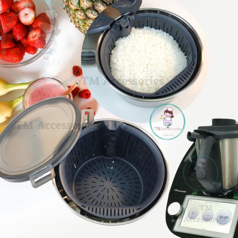 Thermomix Accessories 304 Stainless Steel Rice Warmer Container for Simmering Basket