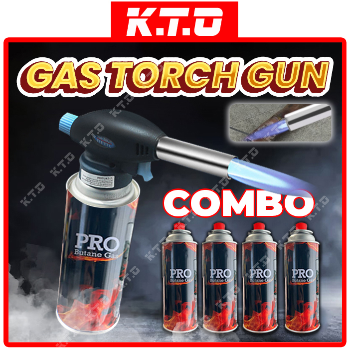 Multipurpose Gas Torch Gun Camping Butane Gas Burner Welding Flame Gun Baking Cooking Lighter / Pemetik Api / 喷火枪 煤气罐