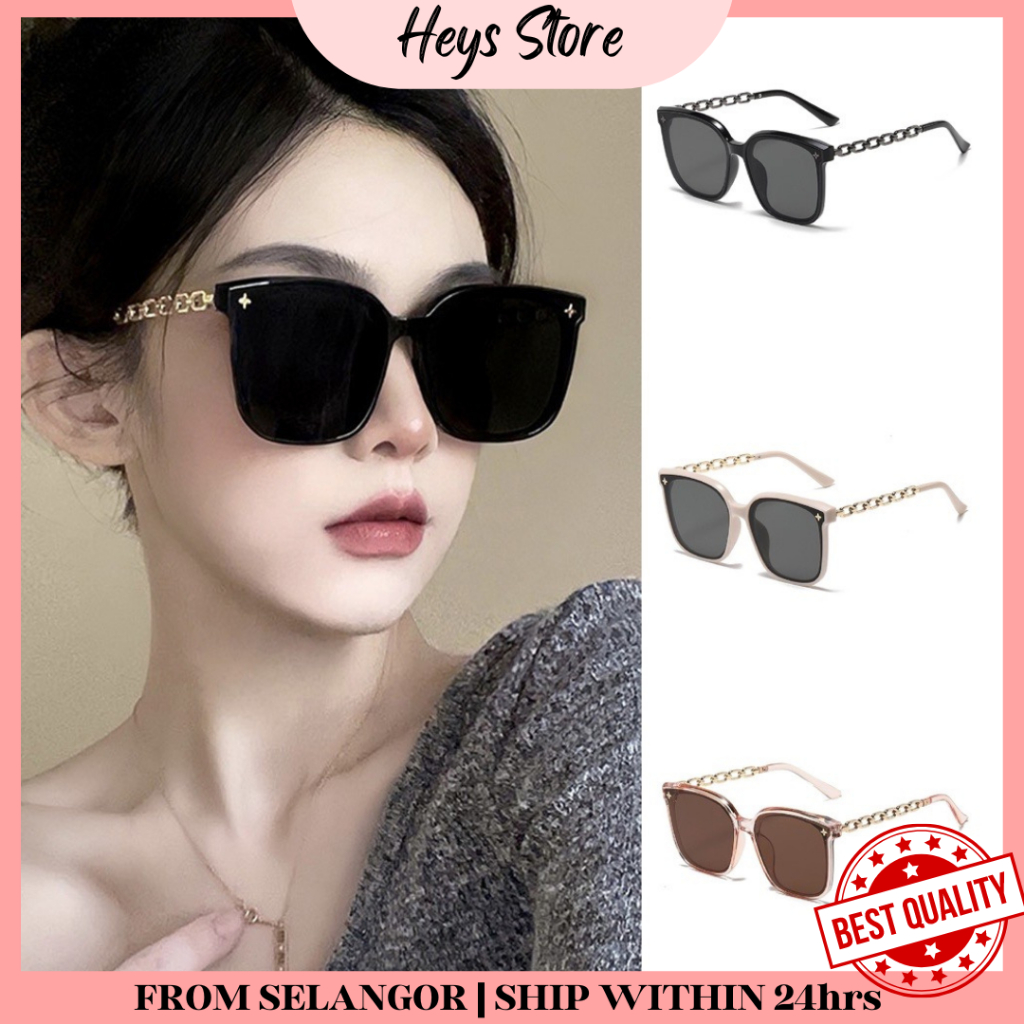 [Ready Stock] Korean Stylish Fashion Elegant Sunglasses Cermin Mata Hitam Viral Korean Style Unisex Sunglasses 太阳眼镜