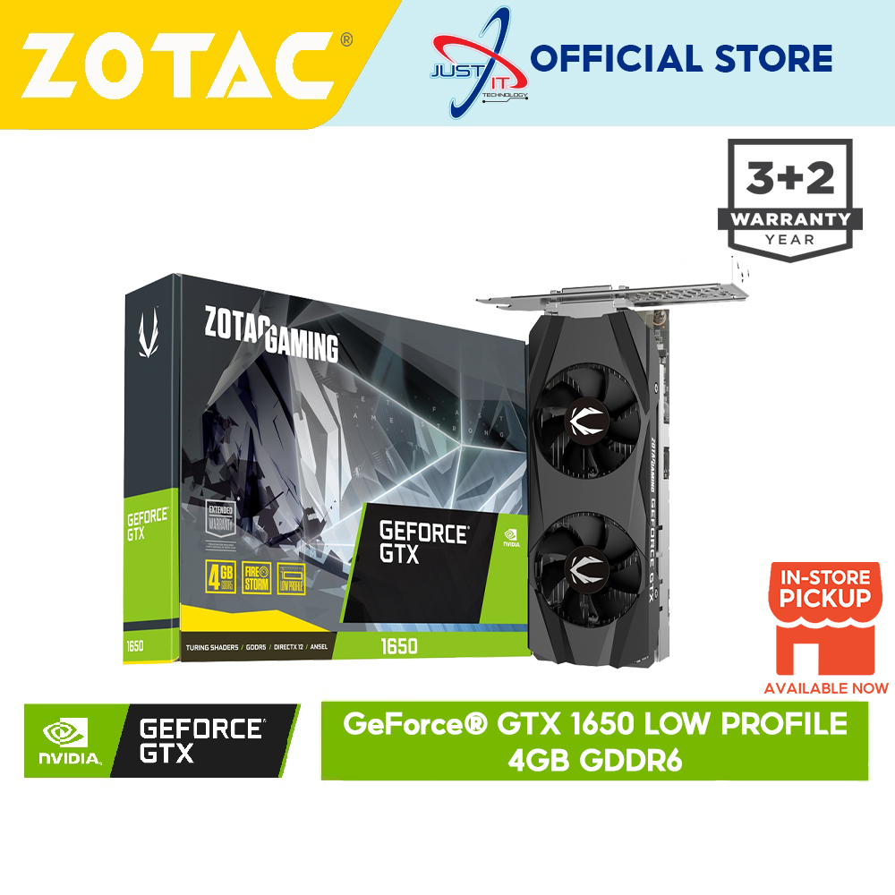 ZOTAC GAMING GEFORCE GTX1650 Low Profile 4GB DDR6 128BIT VGA Card  (ZT-T16520H-10L)