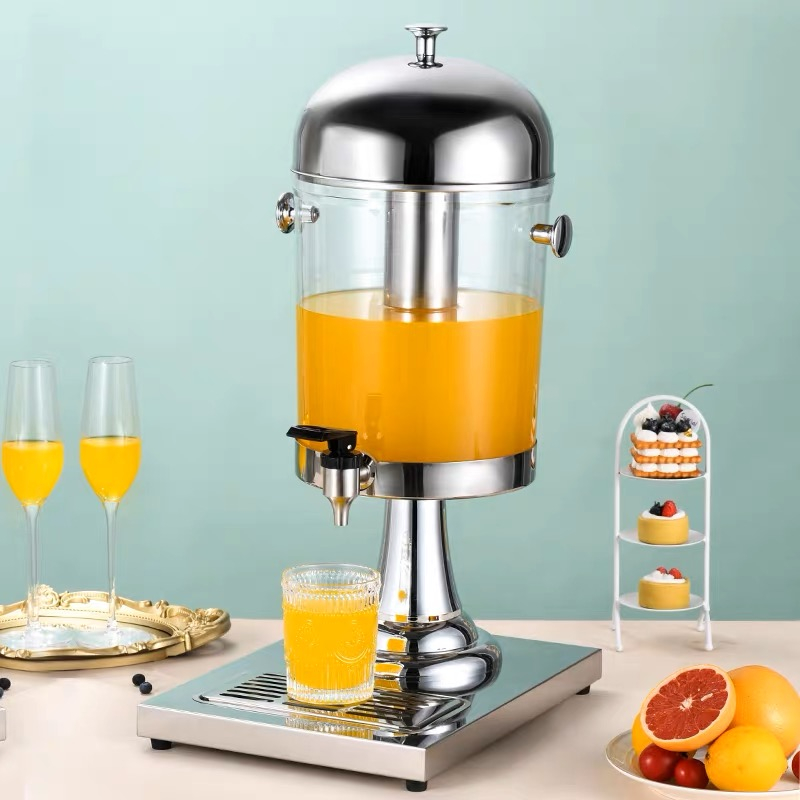 8L STAINLESS STEEL JUICE DISPENSER WITH ICE CHAMBER JUICER / Tong Air VIP / Serving Juice Dispenser