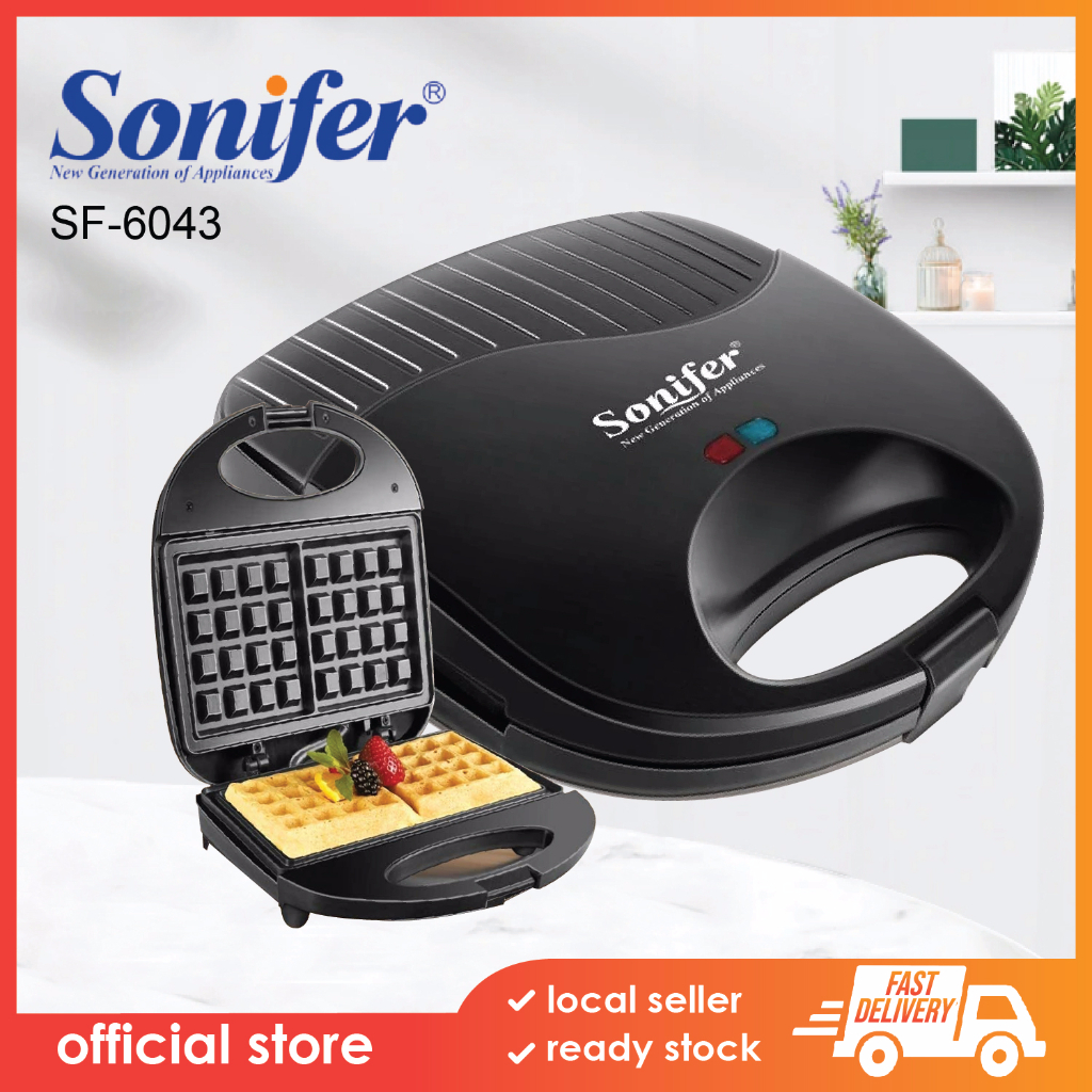 SONIFER SF-6043 Electric Waffle Maker Non Stick Breakfast Machine / Mesin Pembuat Waffle