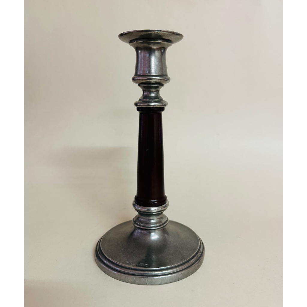 Royal Selangor Pewter--Candlestand, wood stem (tall), Palladio Home II