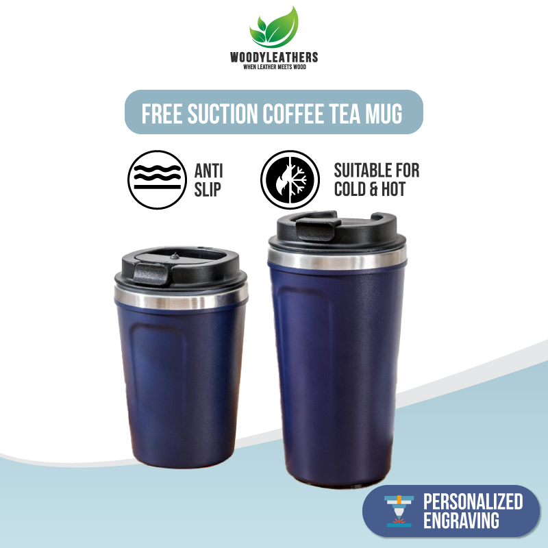 Anti Slip Spill Free Suction Coffee Tea Mug with Personalized Name Engraving | Keep Warm 1~2 Hours