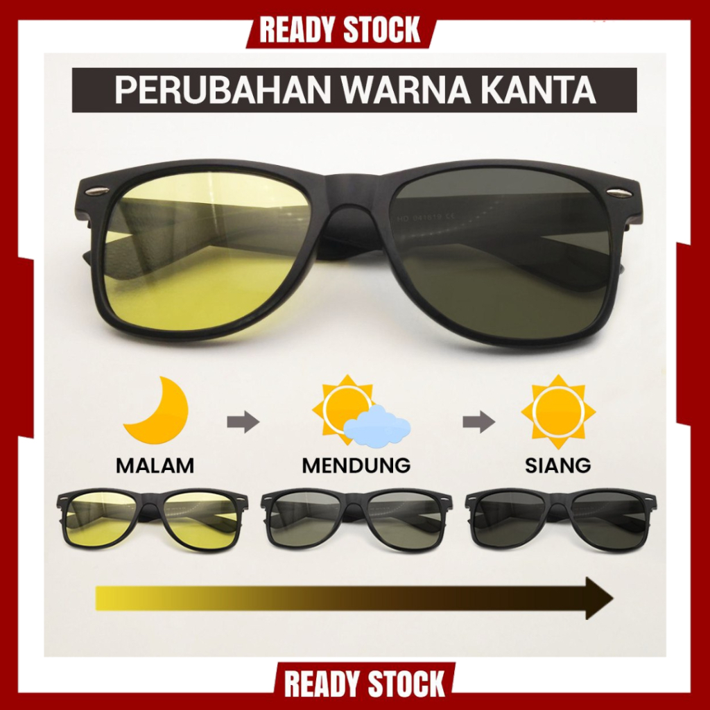 [NEW ARRIVAL] IBNUSINA EYEWEAR AUTOCLIMATE RB POLARISE PHOTOCHROMIC Cermin Mata Silau Siang Malam