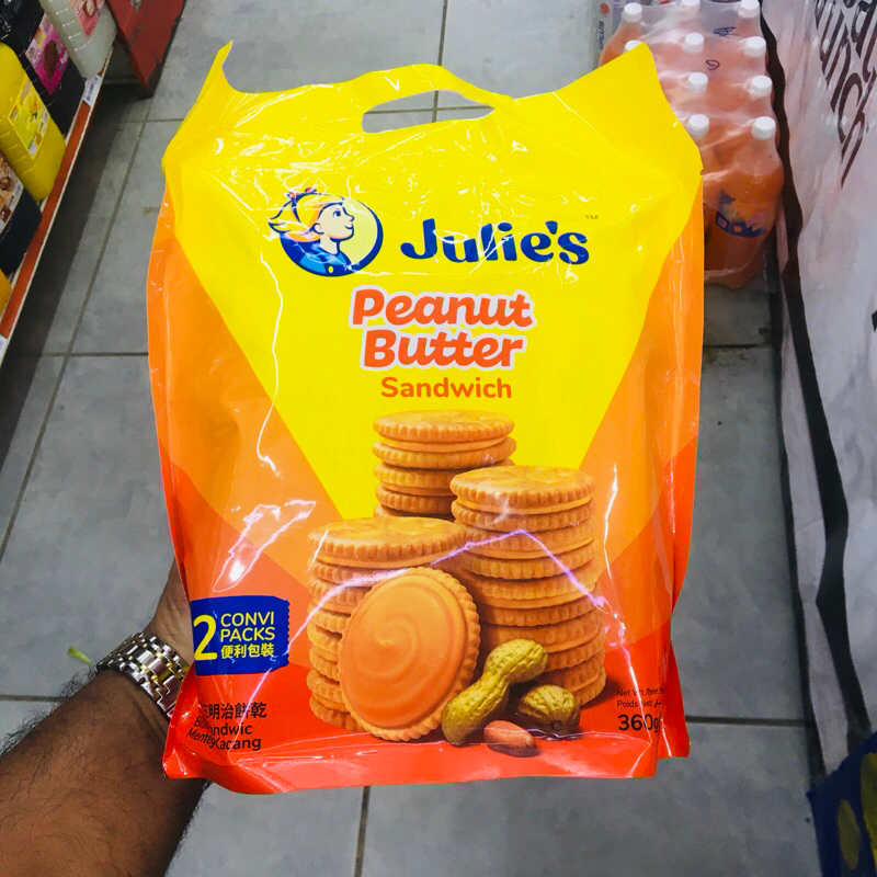 Biskut Sandwich Mentega Kacang Julie’s Peanut Butter Sandwich 2 convi pek