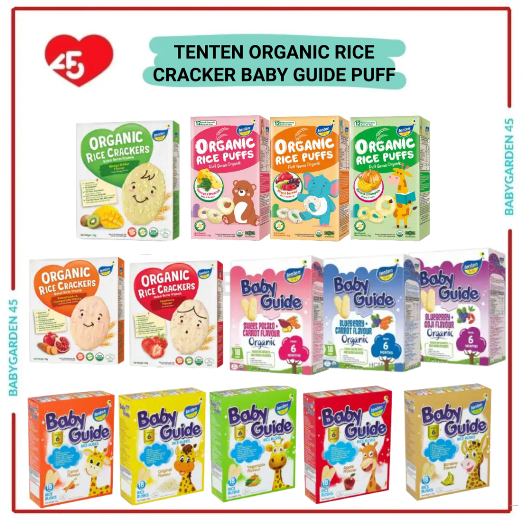 TenTen / Ten2 Baby Guide Baby Rice Rusk 6m+ Organic Baby Rice Puff