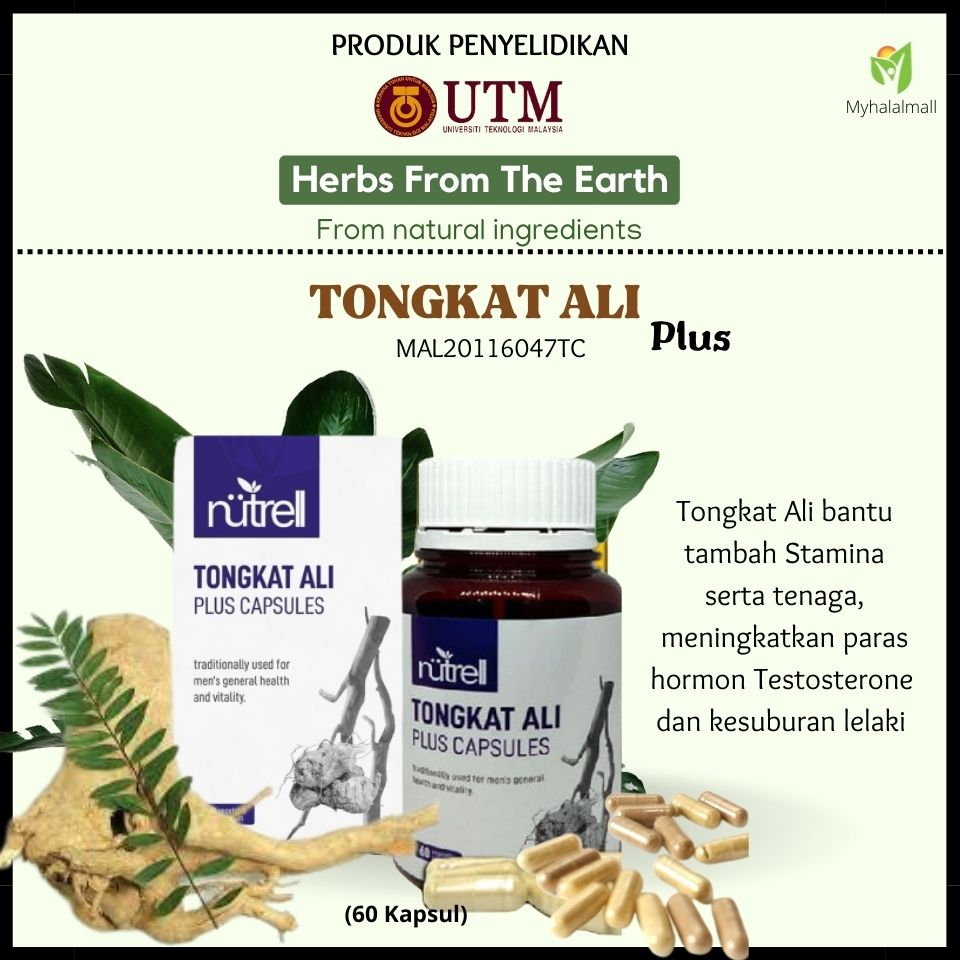 TONGKAT ALI  PLUS Nutrell UTM - Atasi Letih Lesu Wellness (60kapsul)