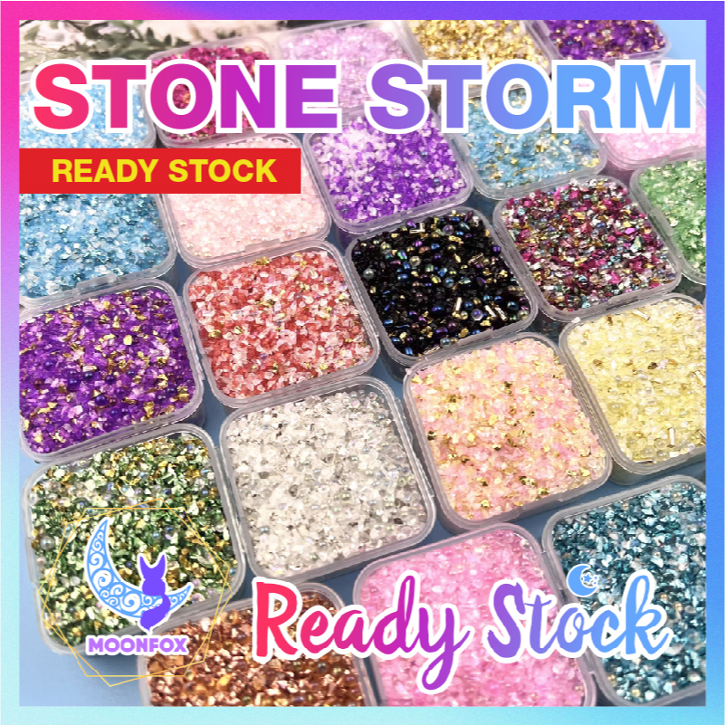30g Stone Storm Premium Filler Crush Glass Irregular Shape for Resin UV Decoration Crystal Catpaw Coaster DIY Craft