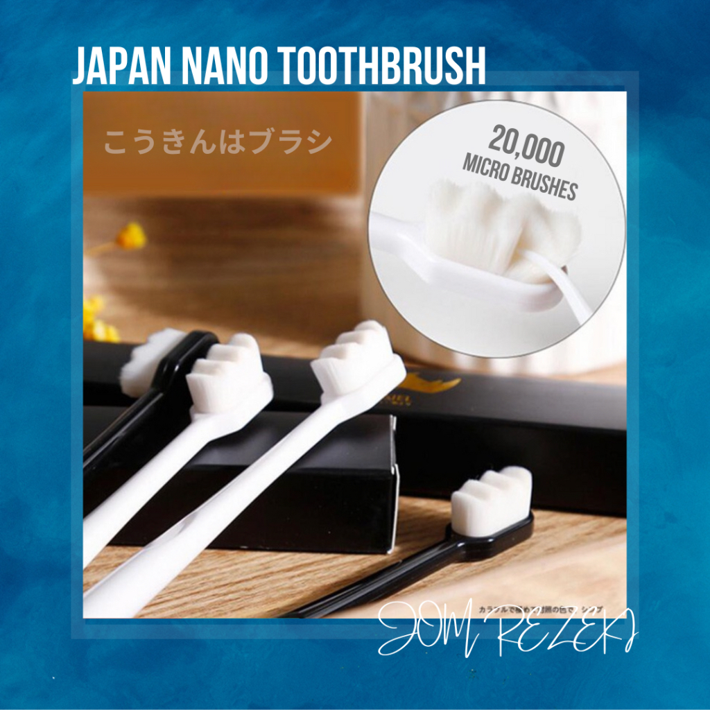 JOM JAPAN Antibacterial Soft Bristles Micro Nano Toothbrush Adult Kids Sensitive Gum Protection Berus Gigi terbaik