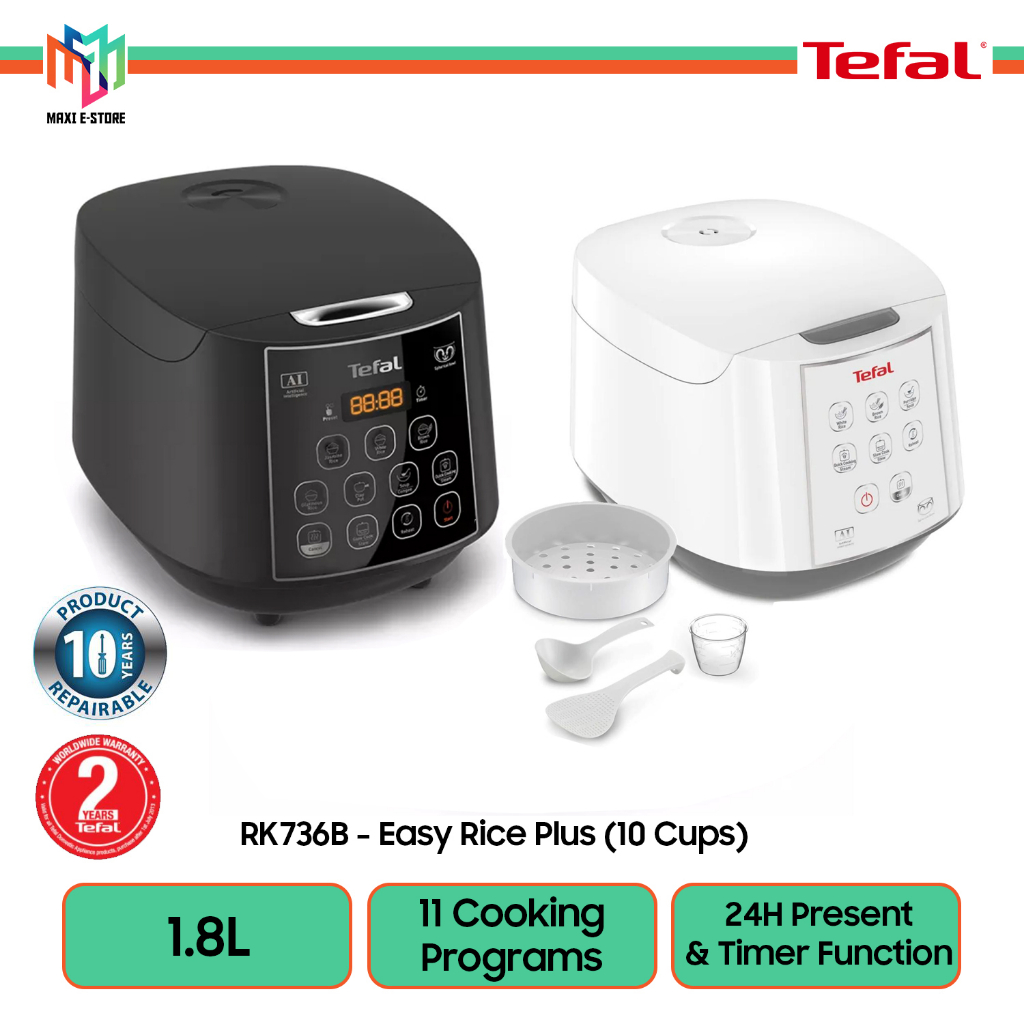 Tefal RK7301 Easy Rice Compact Fuzzy Logic Rice Cooker , 48 OFF