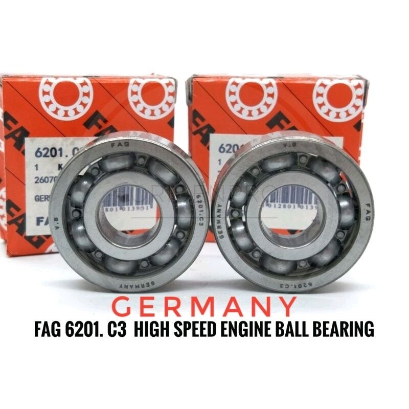 HUSQVARNA 542RBS 541 RB TB33 brush cutter Crank Bearing FAG 6201 .C3 High speed Germany 2Pcs