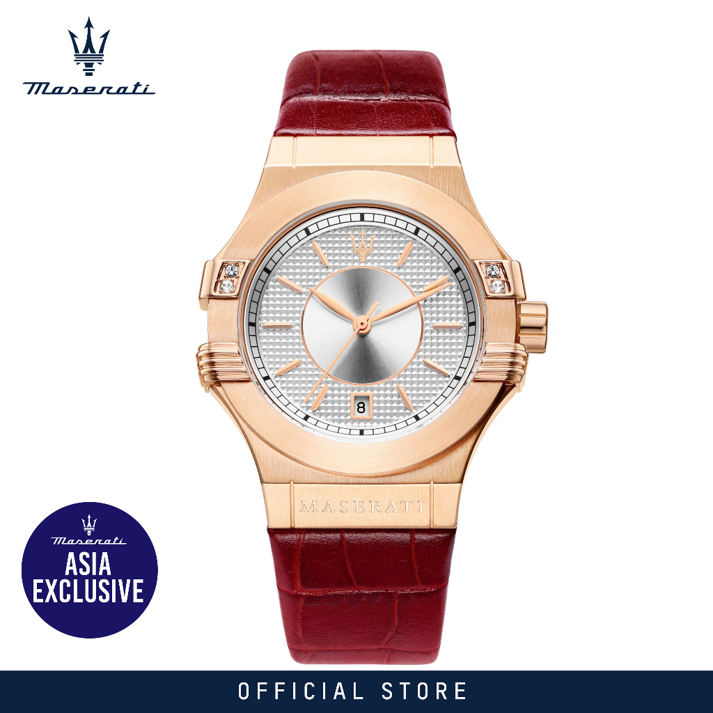 [Asia Exclusive] [2 Years Warranty] Maserati Potenza 35mm Ladies Red Leather Quartz Watch- R8851108501