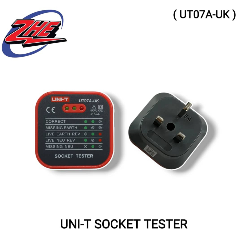 UNI-T UT07A-UK SOCKET TESTER ELECTRICAL LIVE NULL EARTH LINE POLARITY DETECTOR (5937/342-0043)