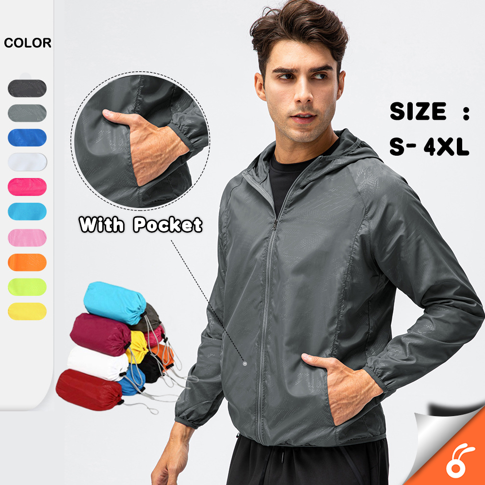 0110 DICKY Jacket With Pocket Unisex Men Women Jogging Hiking Sport Jacket Windbreaker