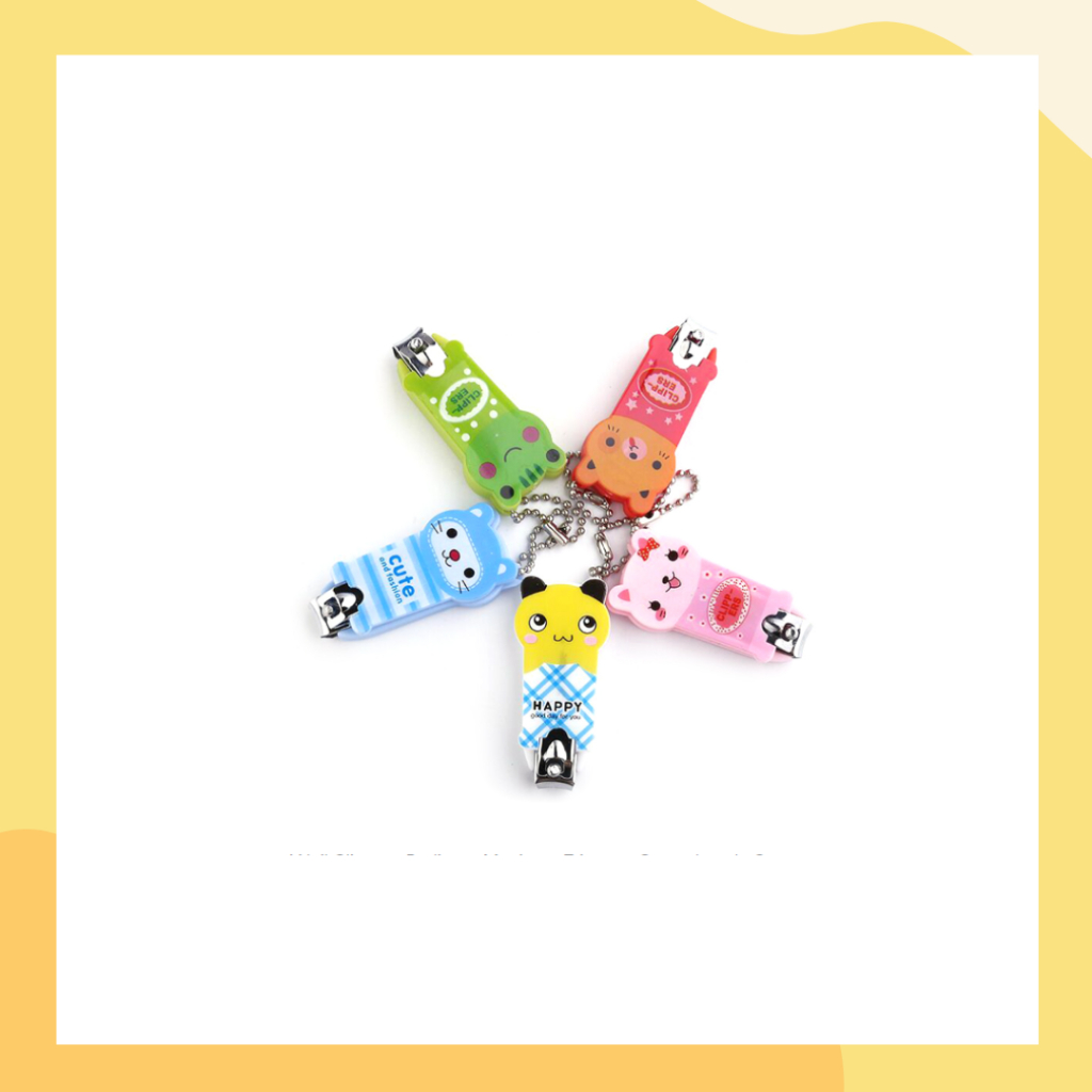 Cute Nail Clipper Cartoon Keychain Animal Random Design Ketip Kuku Pedicure Medicure
