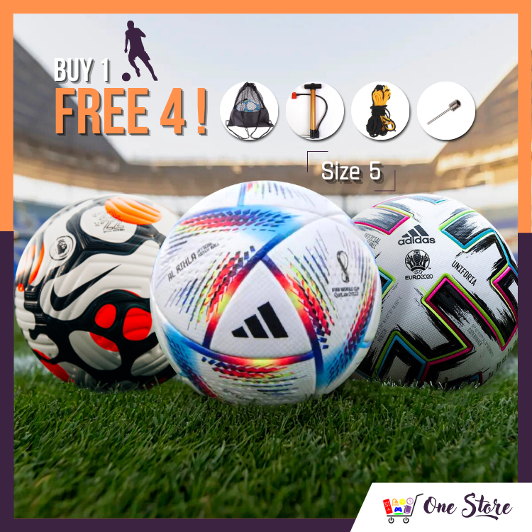 High Quality Size 5 Bola Sepak/Padang AntiSlip Soft PU Leather Soccer Football