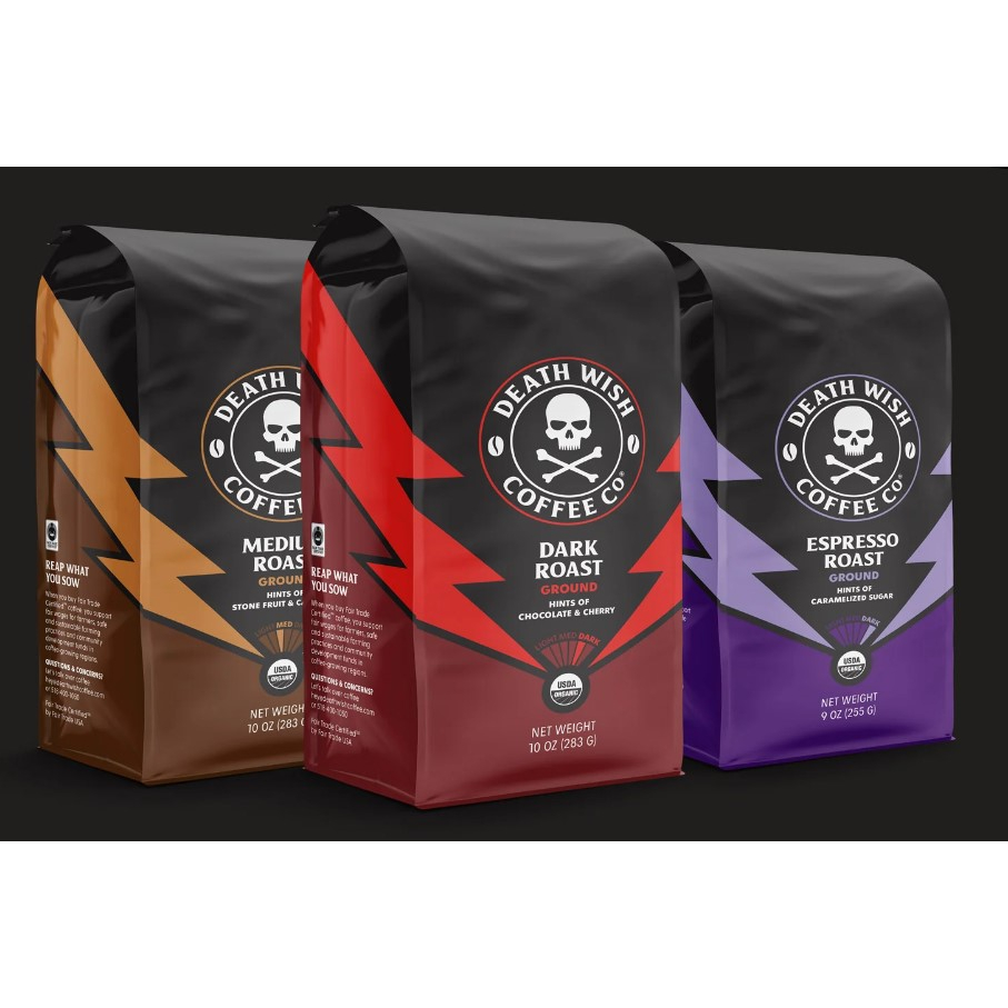 DEATH WISH COFFEE THE WORLD'S STRONGEST COFFEE USDA ORGANIC