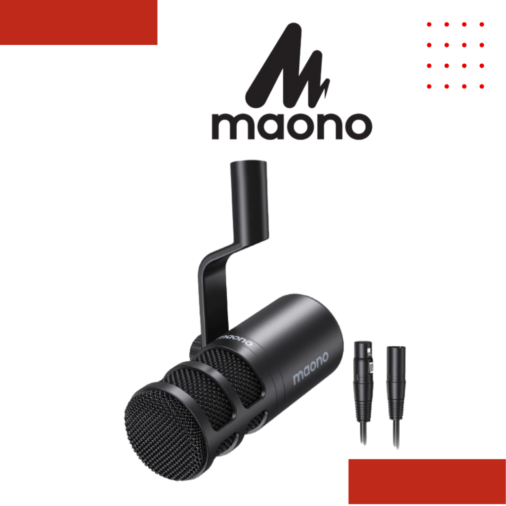 maono PD100 Professional Podcast Dynamic Microphone XLR Mic for Podcasting/Recording/Audio Interface Sound Card