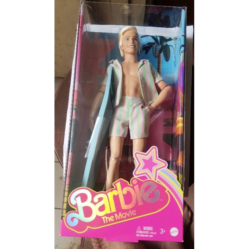 Mattel Barbie The Movie Ken With Surfing Board(Dress Up Doll) 2023 Edition