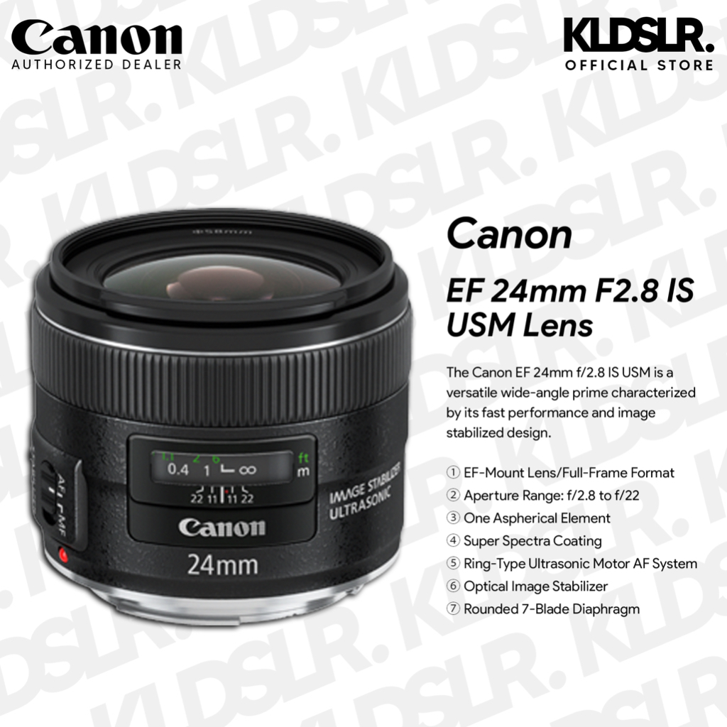 Canon EF 24mm F2.8 IS USM / Canon EF 16-35mm F2.8 L IS USM / Canon EF 70-200mm F4 L IS II USM / Canon Extender EF 2x III