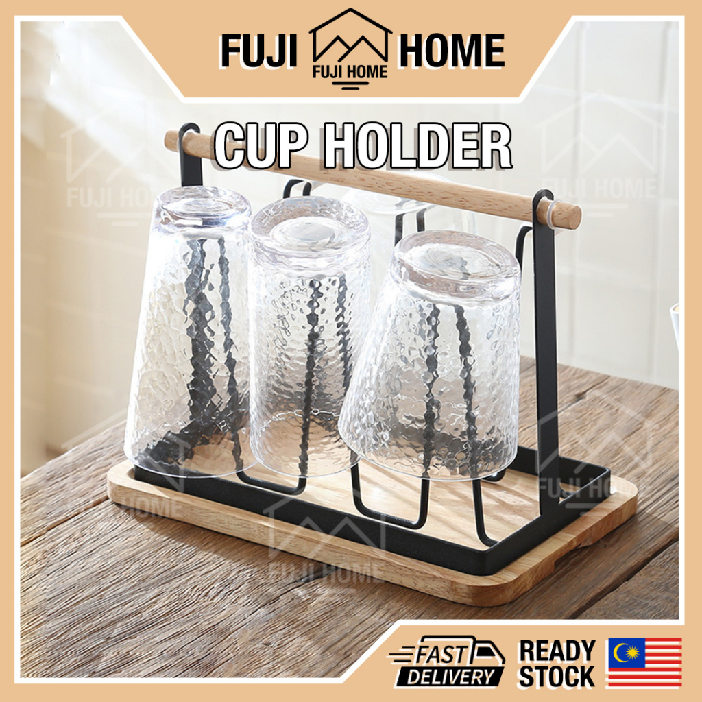 READY STOCKMug Holder Rak Dapur Kitchen Iron Cup Holder Household Drain Cup Shelf Kitchen Cup Storage Rack Glass Mug