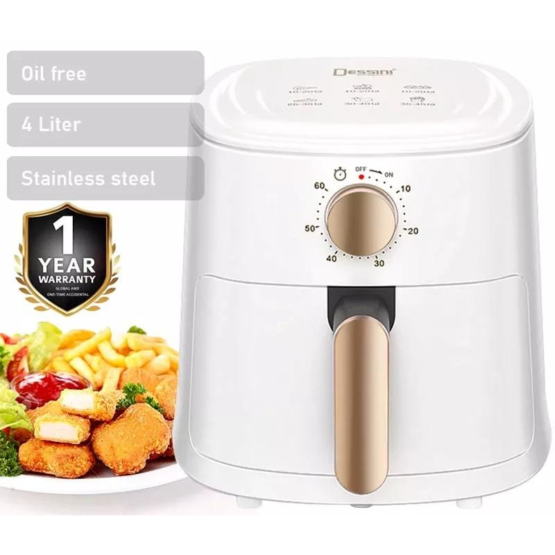 DESSINI ITALY AF-40 Electric Oven Convection Air Fryer Toaster Timer Oil Free Roaster Machine Ketuhar (4L)