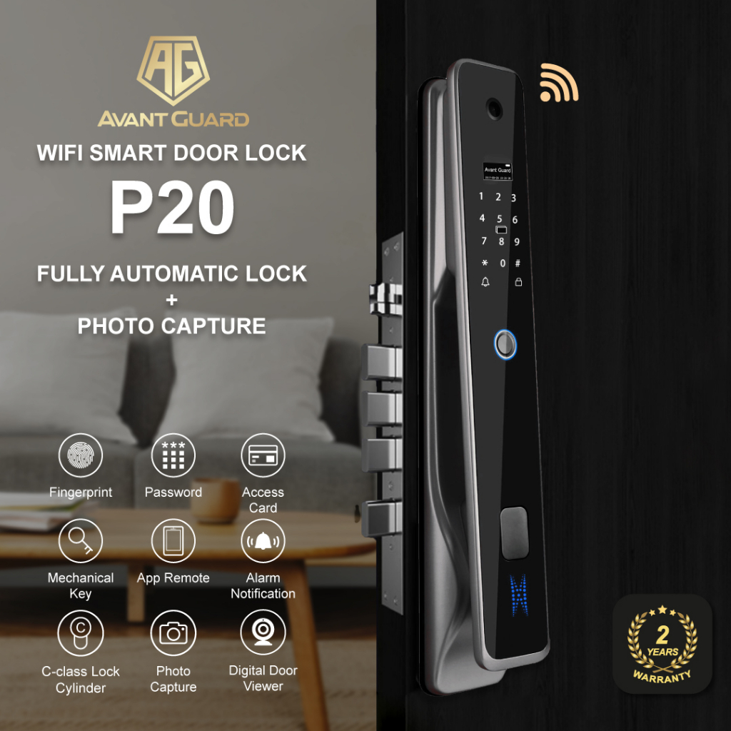 Avant Guard WiFi Smart Lock P20 (Includes installation for Klang Valley)