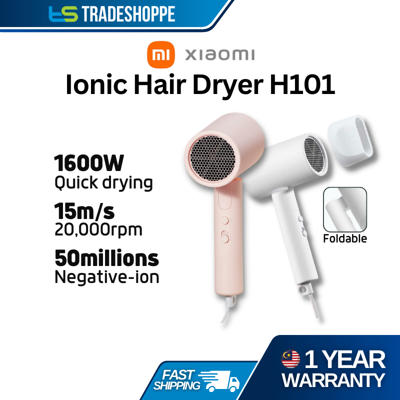 Xiaomi Mi Ionic Hair Dryer H101 (1600W) Foldable Design Mijia Negative Ion Dryer