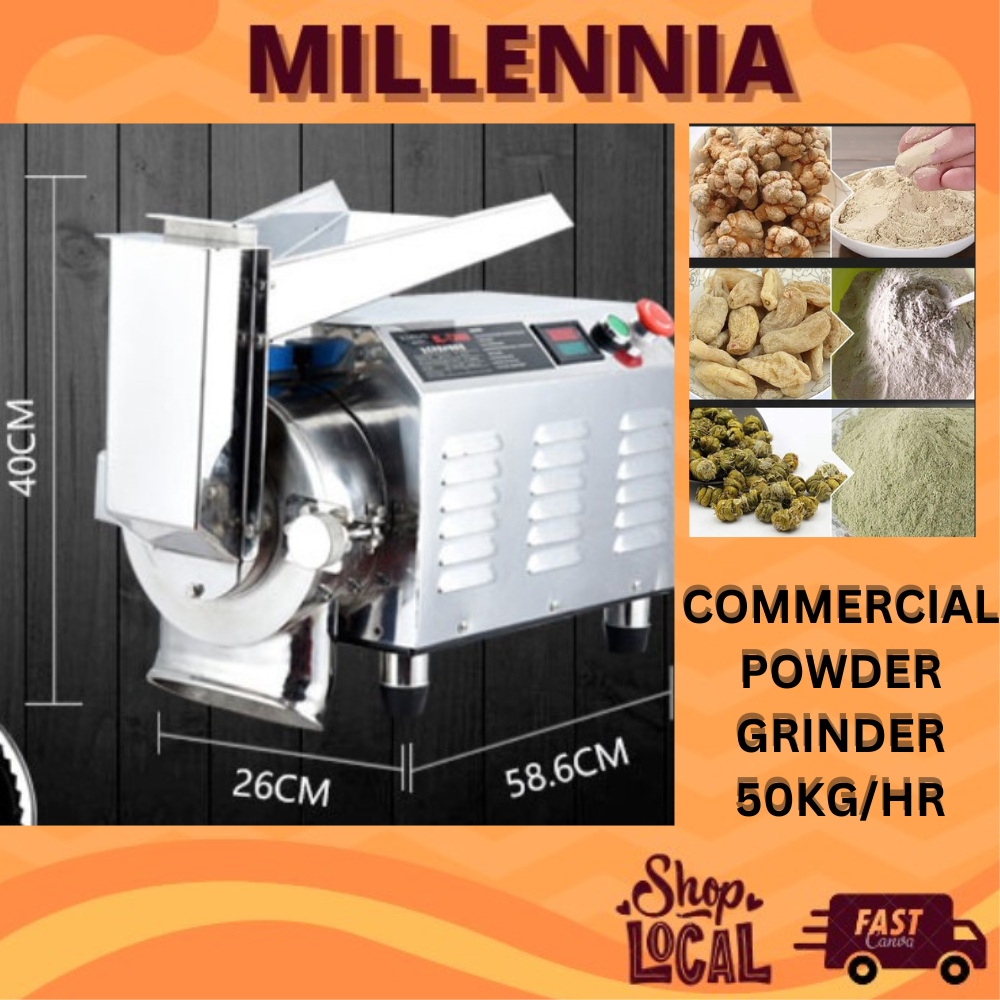 Heavy Duty Commercial Powder Dry Grinding Blending Milling Machine For Herbs Chili Turmeric Pepper Spices Grain Cereal