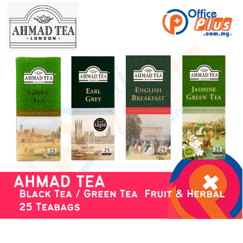 Ahmad Tea Black Tea / Green Tea / Fruit & Herbal (25 TeaBags)