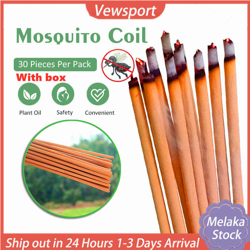 Ready Stock 30pcs 100% Organic mosquito coil box Mosquito Killer Stick/ Ubat Nyamuk Viral/Mosquito Repellent/灭蚊棒/蚊香棒/防蚊扣