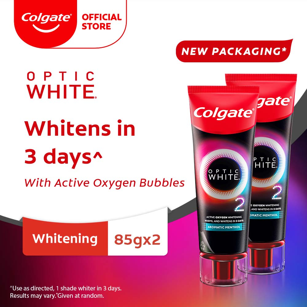 Colgate Optic White O2 Oxygen Whitening Toothpaste (85g) [Bundle of 2]