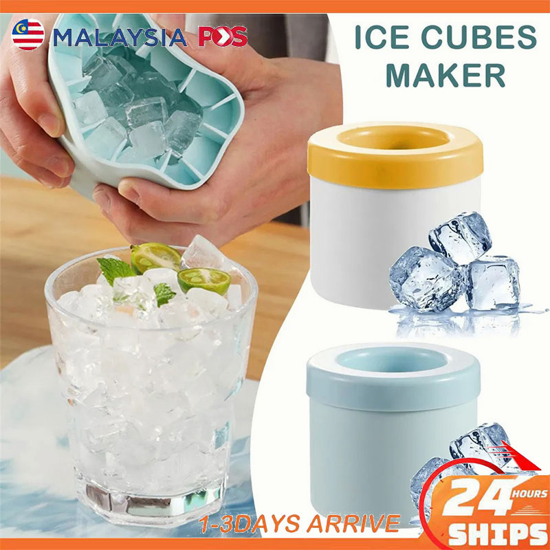 Ice Ball Cube Ice mold Maker Machine Cylinder Silicone   Bekas Membuat Ais Acuan Jelly Ice Box Quick Freezer Ice Cup