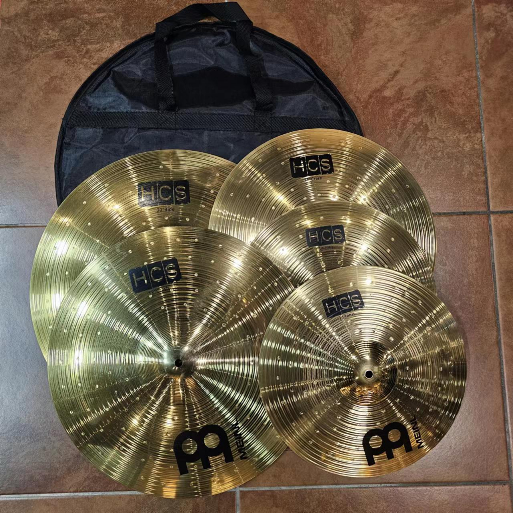 Meinl HCS Full Cymbals Set 5pcs Box Cymbal Sets Drum Kits Drummer Zildjian Tama Pearl 14" 16" 18 20 Nux Bell Crash Brass