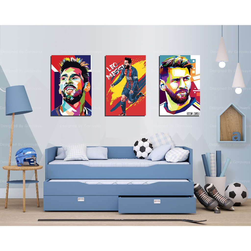 MESSI POSTER - BARCELONA - WALL DECORATE - UEFA