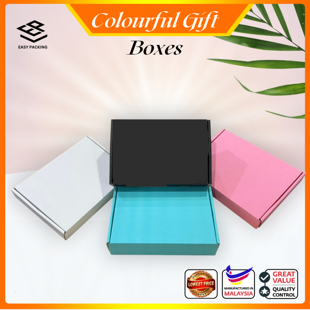 ( Big Sale )Plain Colour Gift Box / Colour Pizza Box / Craft Paper Box / Packing Box / Kotak Hadiah