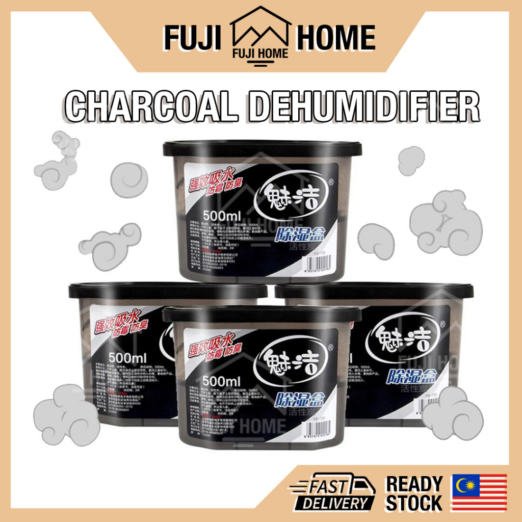 🏠READY STOCK🏠500ML Charcoal Dehumidifier Moisture Absorber Anti Moisture Dehumidifier Penyerap Lembapan Moisture Absorb