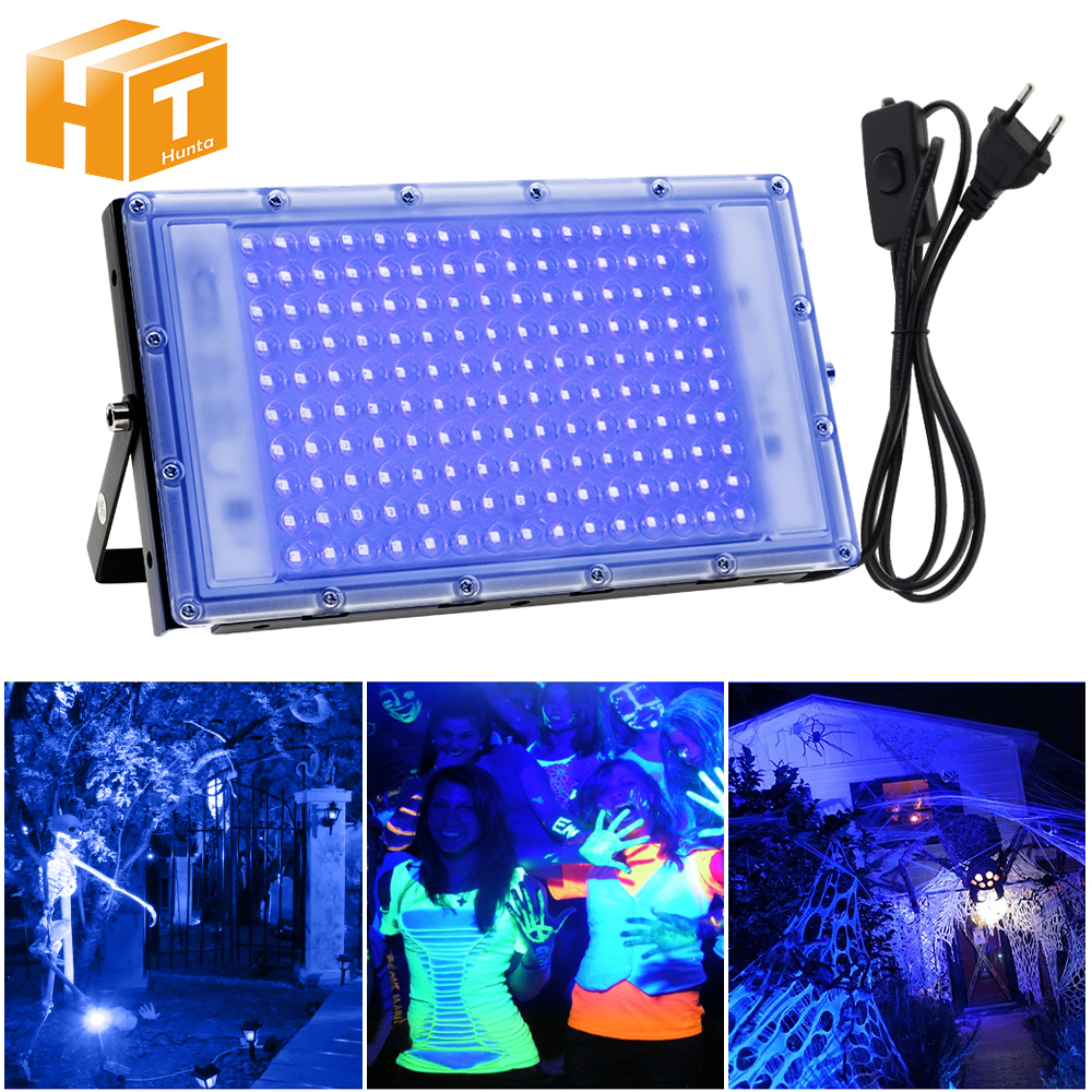 LED UV Light 50W 100W 150WPro Ultraviolet Light 395-400nm IP65 Waterproof Black Lights UV Glue Curing Lamp