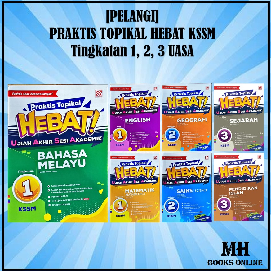 [MH] PELANGI - Buku Latihan Praktis topikal HEBAT Uasa Tingkatan 1, Tingkatan 2, Tingkatan 3 Edisi 2023