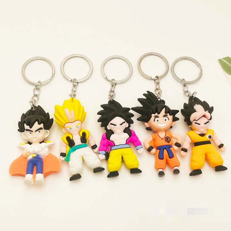 Keychain dragon Animasi kartun Ball goku rantaian kunci loket hadiah rantai kunci Ready stock