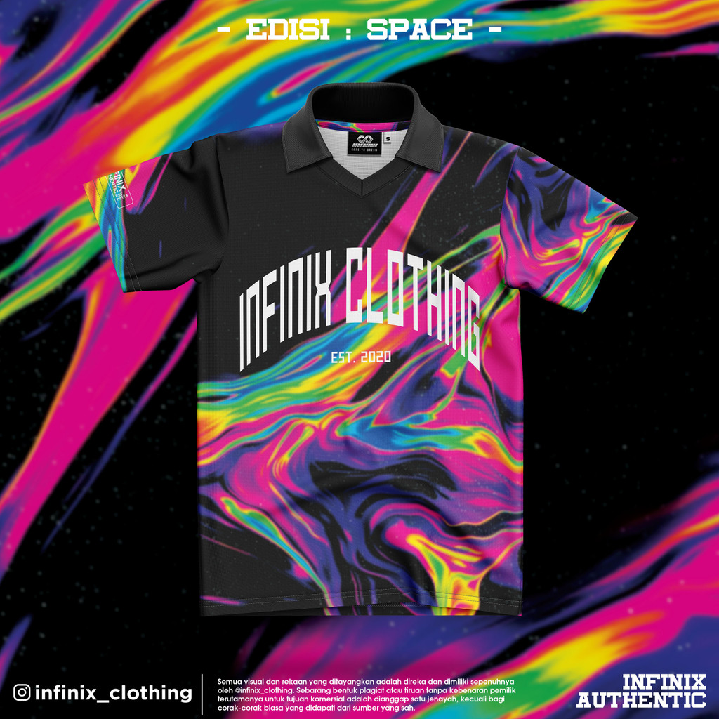 INFINIX CLOTHING® Oversized Retro Streetwear Jersey - EDISI SPACE